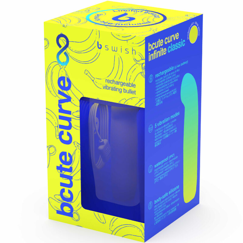 B SWISH - VIBRATEUR EN SILICONE RECHARGEABLE BCUTE CURVE INFINITE CLASSIC ÉDITION LIMITÉE JAUNE - Sensualia