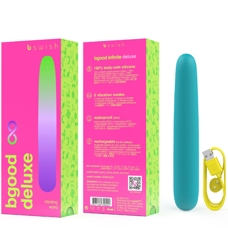B SWISH - VIBRATEUR RECHARGEABLE B SWISH - BGOOD INFINITE DELUXE SILICONE BLEU - Sensualia