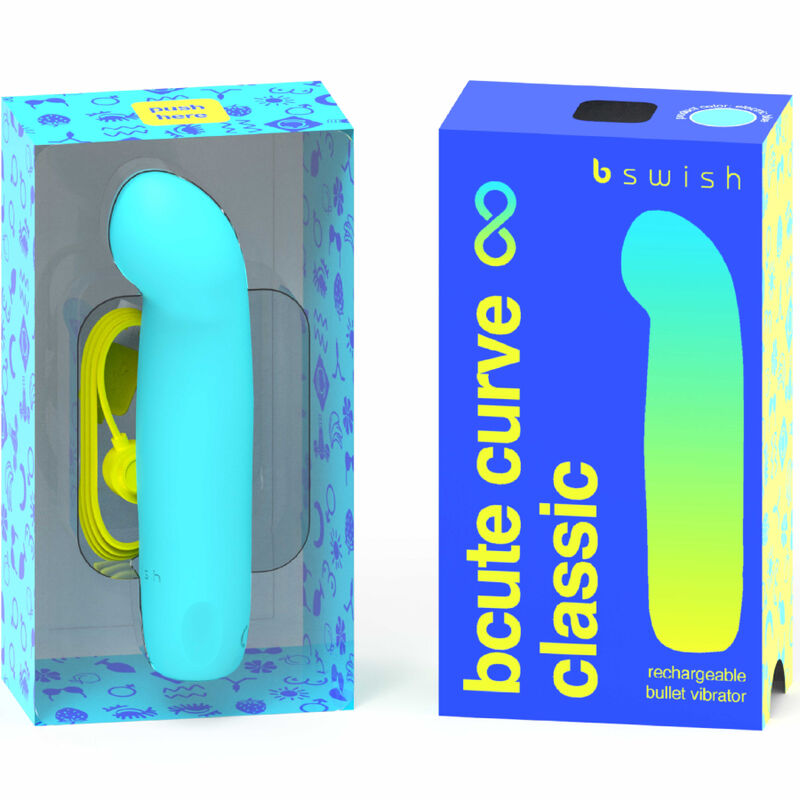 B SWISH - VIBRATEUR RECHARGEABLE BCUTE CURVE INFINITE CLASSIQUE BLEU SILICONE - Sensualia