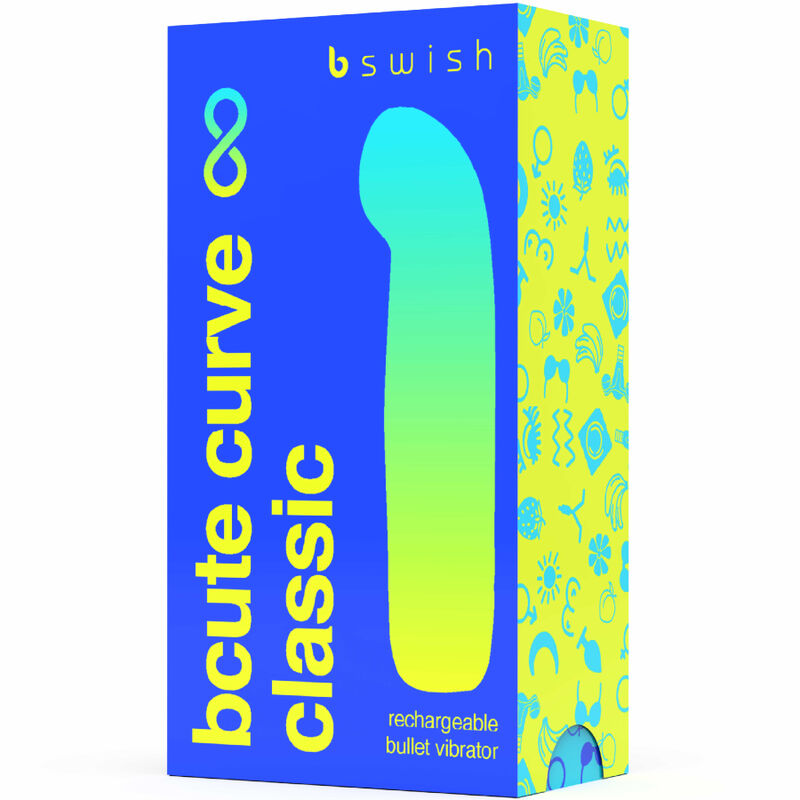 B SWISH - VIBRATEUR RECHARGEABLE BCUTE CURVE INFINITE CLASSIQUE BLEU SILICONE - Sensualia