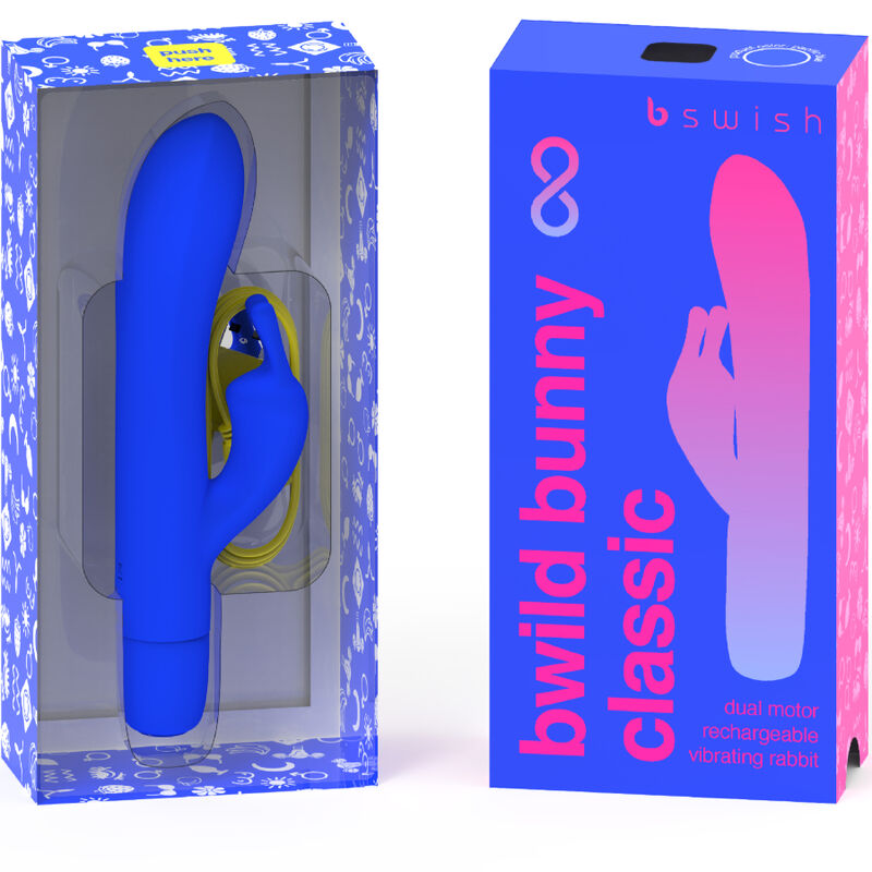 B SWISH - VIBRATEUR RECHARGEABLE CLASSIQUE BWILD BUNNY INFINITE SILICONE BLEU - Sensualia