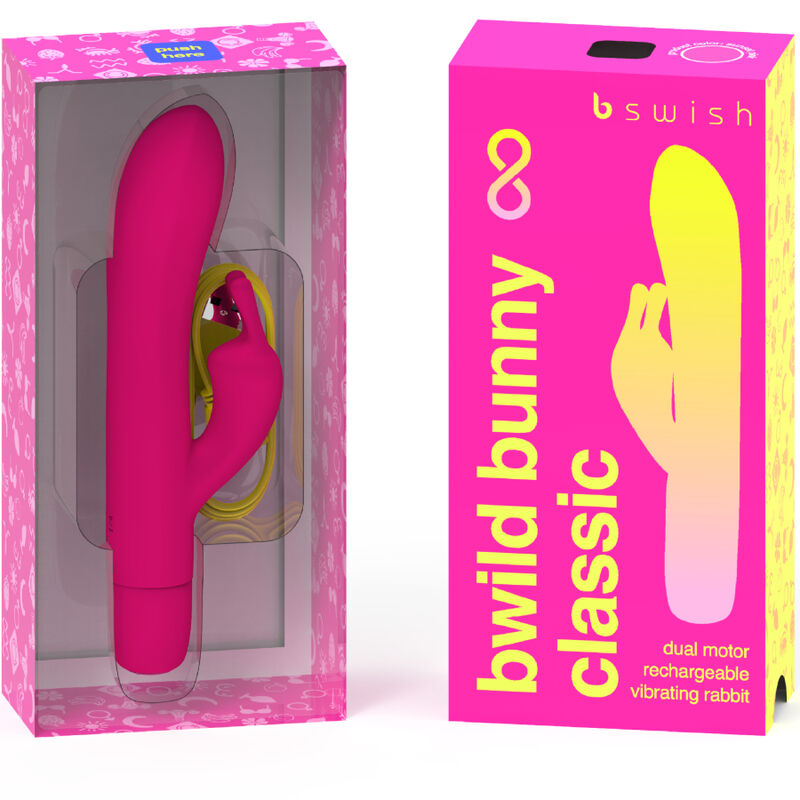 B SWISH - VIBRATEUR RECHARGEABLE CLASSIQUE BWILD BUNNY INFINITE SILICONE ROSE - Sensualia