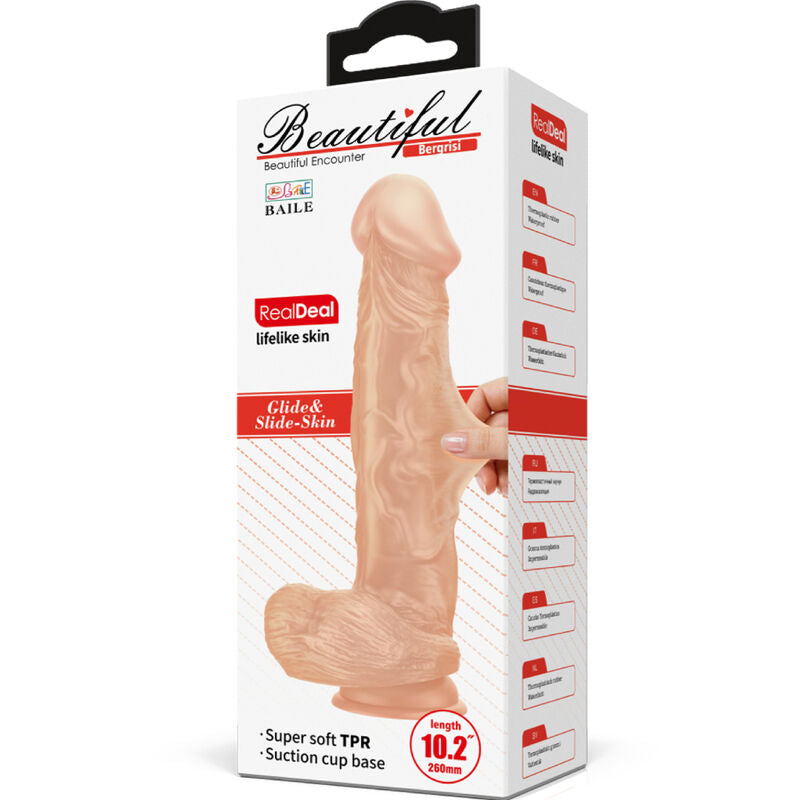 BAILE - BELLE RENCONTRE BERGRISI GODE RÉALISTE FLEXIBLE 26 CM NATUREL - Sensualia