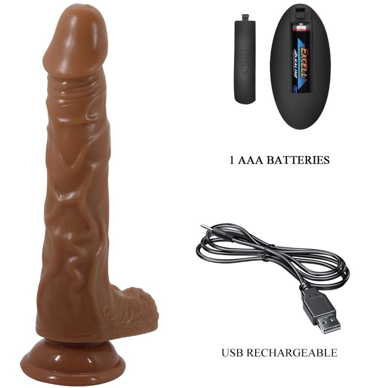 BAILE - BODACH VIBRATEUR RÉALISTE AVEC VENTOUSE TÉLÉCOMMANDE - Sensualia
