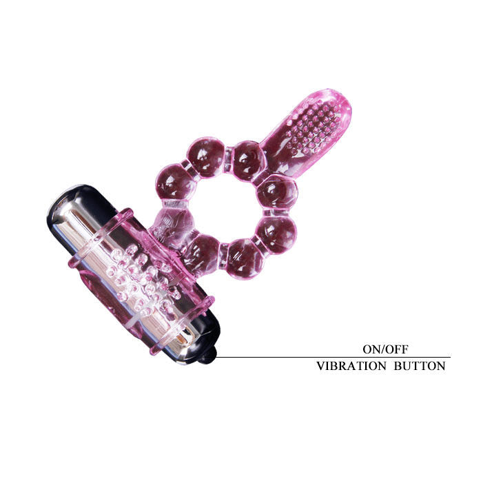 BAILE - ANNEAU SILICONE 10 RYTHMES DE LANGUE AVEC VIBRATION ROSE - Sensualia
