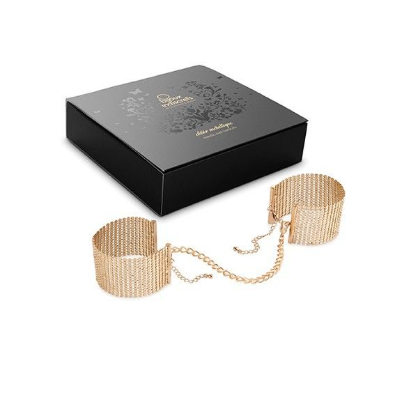 BIJOUX - DÉSIR MÉTALLIQUE MENOTTES MAILLE MÉTAL DORÉ - Sensualia