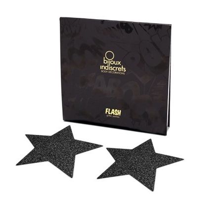 BIJOUX - INDISCRETS CAPUCHONS DE TAMELON NOIR STAR FLASH - Sensualia