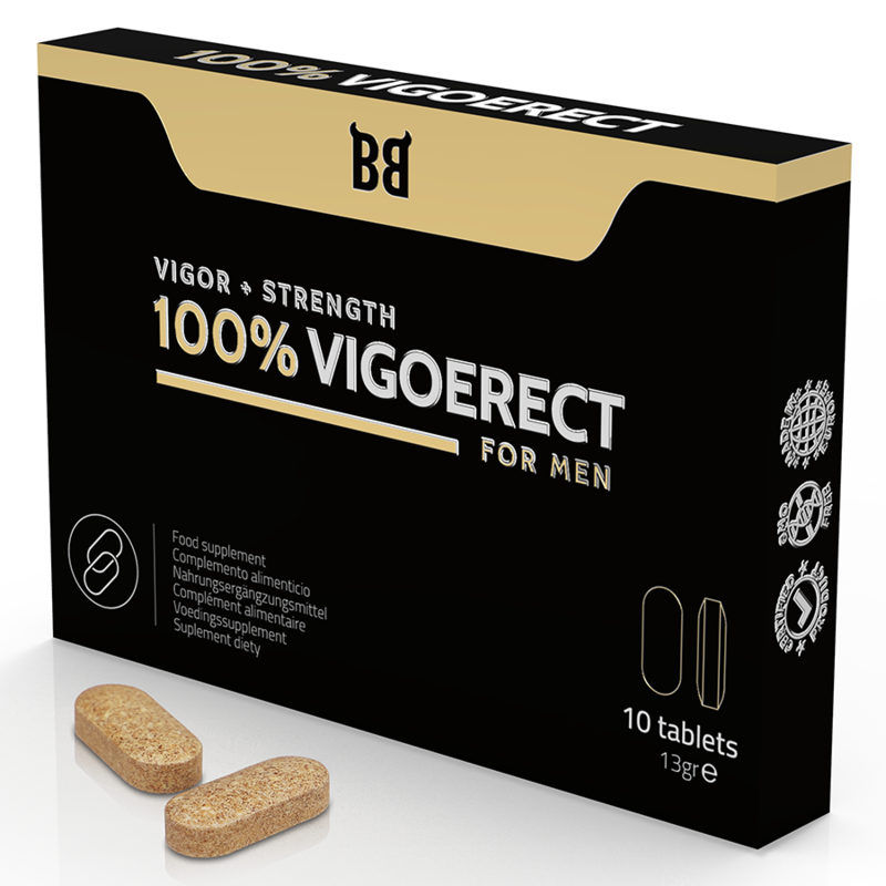 BLACK BULL - 100% VIGOERECT VIGEUR + FORCE POUR HOMME 10 COMPRIMES - Sensualia