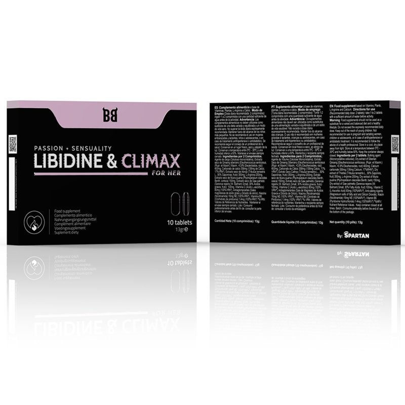 BLACK BULL - AUGMENTATION DE LIBIDINE ET CLIMAX L BIDO POUR FEMMES 10 GÉLULES - Sensualia