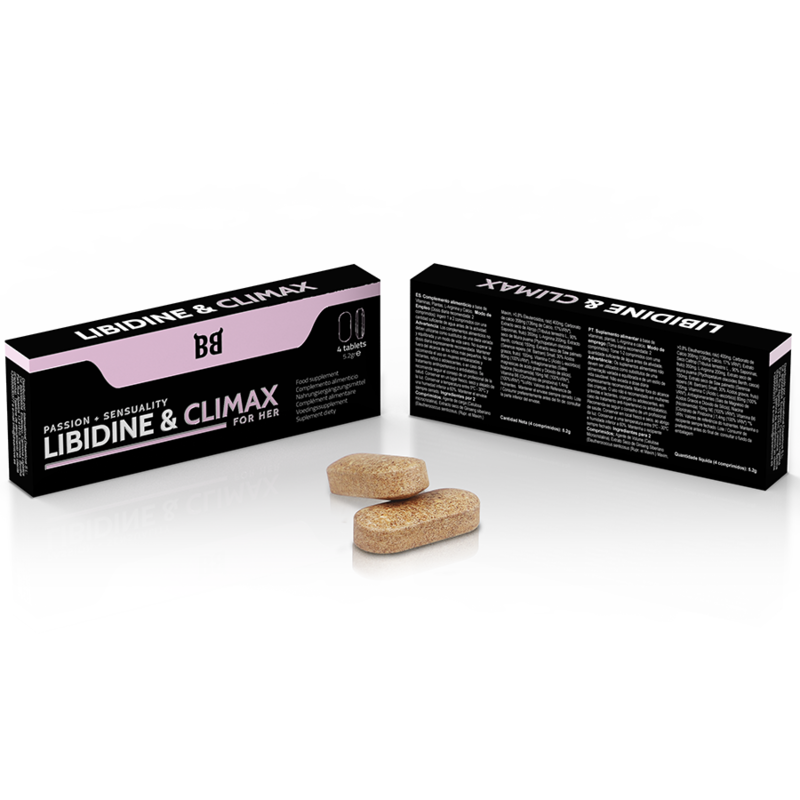 BLACK BULL - AUGMENTATION DE LIBIDINE ET CLIMAX L BIDO POUR FEMMES 4 GÉLULES - Sensualia