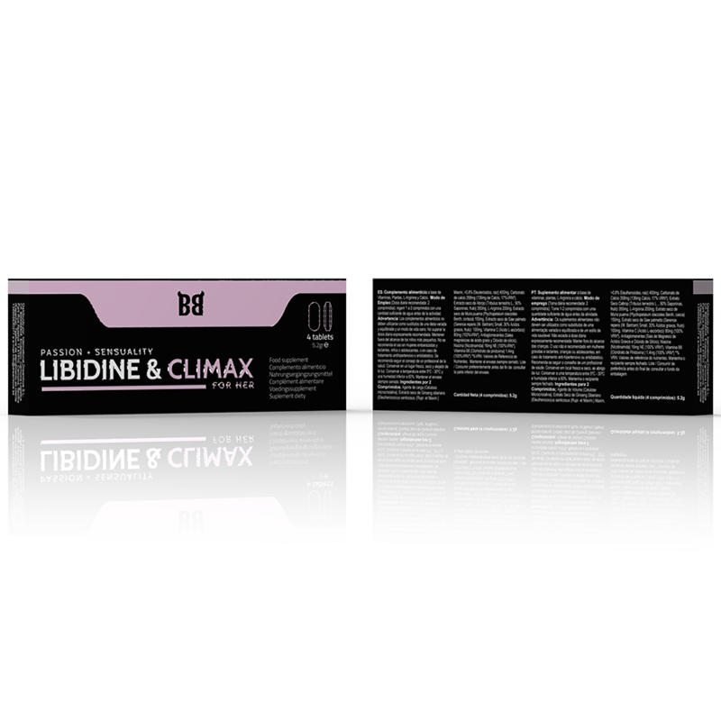 BLACK BULL - AUGMENTATION DE LIBIDINE ET CLIMAX L BIDO POUR FEMMES 4 GÉLULES - Sensualia