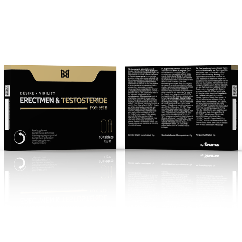 BLACK BULL - ERECTMEN & TESTOSTERIDE PUISSANCE ET TESTOSTÉRONE POUR HOMMES 10 GÉLULES - Sensualia