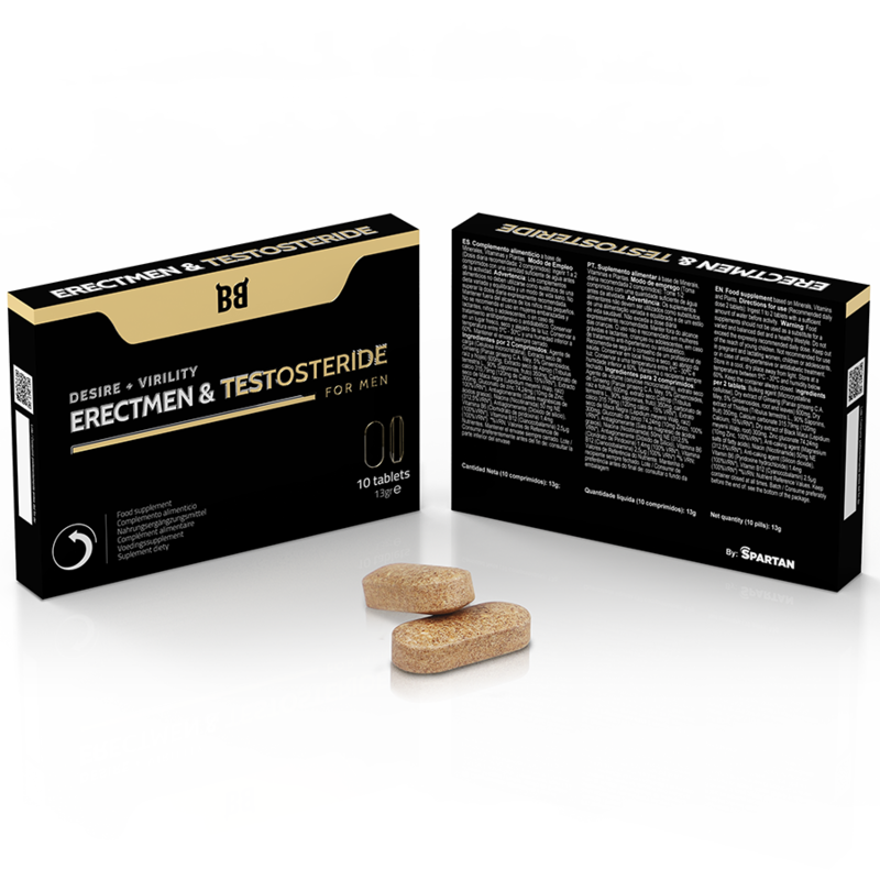 BLACK BULL - ERECTMEN & TESTOSTERIDE PUISSANCE ET TESTOSTÉRONE POUR HOMMES 10 GÉLULES - Sensualia