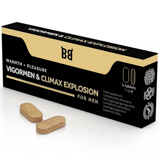 BLACK BULL - EXPLOSION VIGORMEN & CLIMAX PLUS GRAND PLAISIR POUR HOMMES 4 GÉLULES - Sensualia