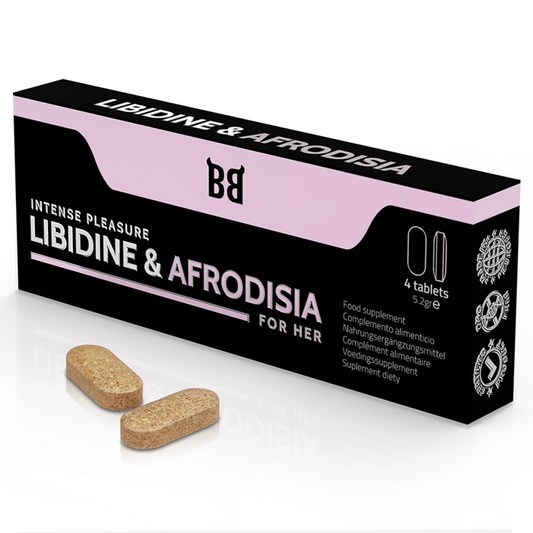BLACK BULL - LIBIDINE & AFRODISIA PLAISIR INTENSE POUR SES 4 COMPRIMES - Sensualia