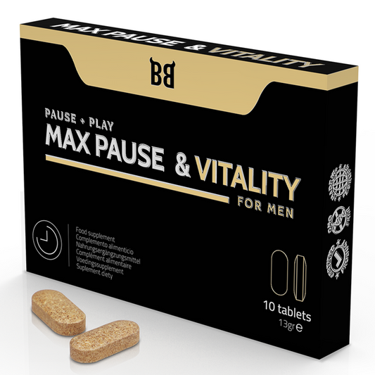 BLACK BULL - RETARDATEUR DE PAUSE MAXIMALE ET DE VITALITÉ POUR HOMMES 10 GÉLULES - Sensualia