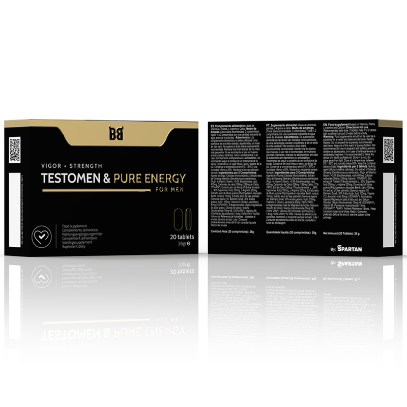 BLACK BULL - TESTOMEN & PURE ENERGY ENHANCER POUR HOMMES 20 GÉLULES - Sensualia