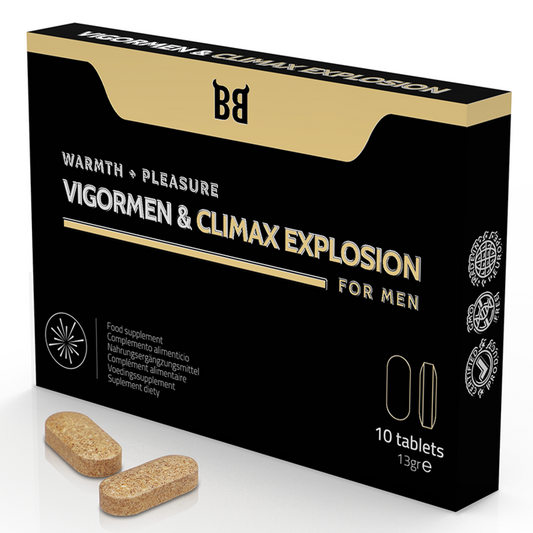 BLACK BULL - VIGORMEN & CLIMAX EXPLOSION PLUS GRAND PLAISIR POUR HOMMES 10 GÉLULES - Sensualia