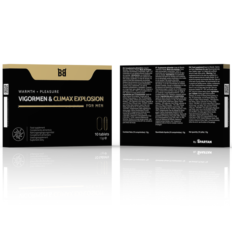 BLACK BULL - VIGORMEN & CLIMAX EXPLOSION PLUS GRAND PLAISIR POUR HOMMES 10 GÉLULES - Sensualia