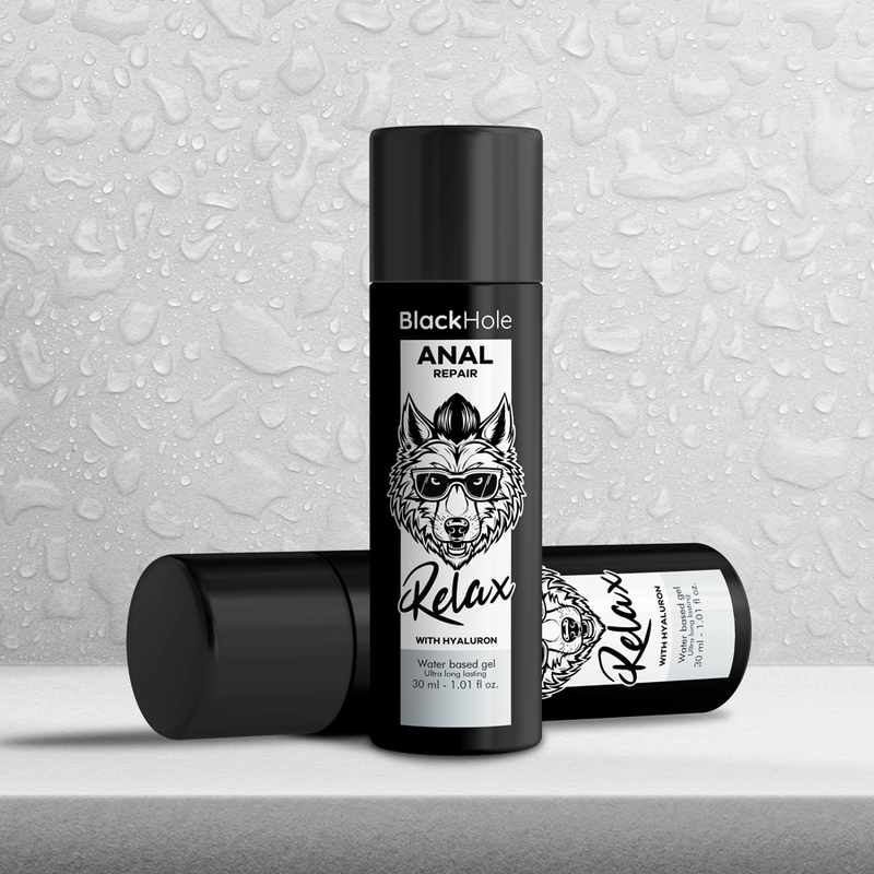 BLACK HOLE - RÉPARATION ANAL À BASE D''EAU RELAX AVEC HYALURON 30 ML - Sensualia