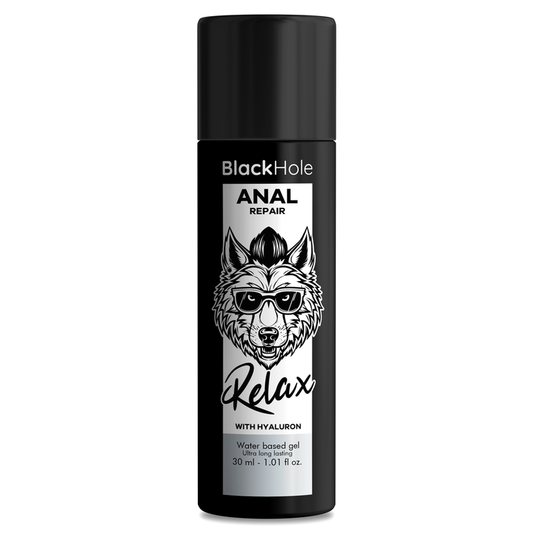 BLACK HOLE - RÉPARATION ANAL À BASE D''EAU RELAX AVEC HYALURON 30 ML - Sensualia