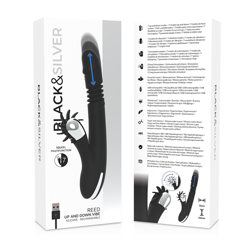 BLACK&SILVER - BUNNY REED UP & DOWN VIBE - Sensualia