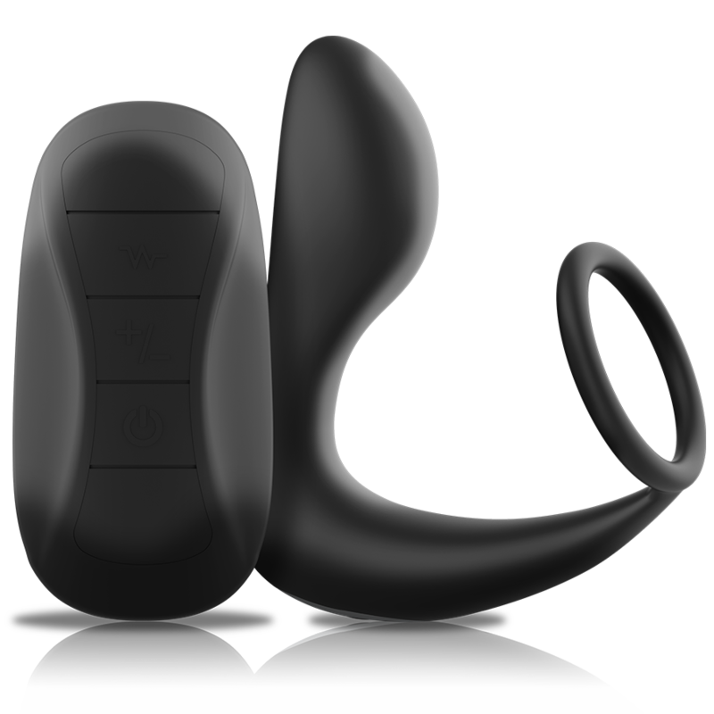 BLACK&SILVER - MASSEUR ANAL TÉLÉCOMMANDE RECHARGEABLE SILICONE NOIR - Sensualia