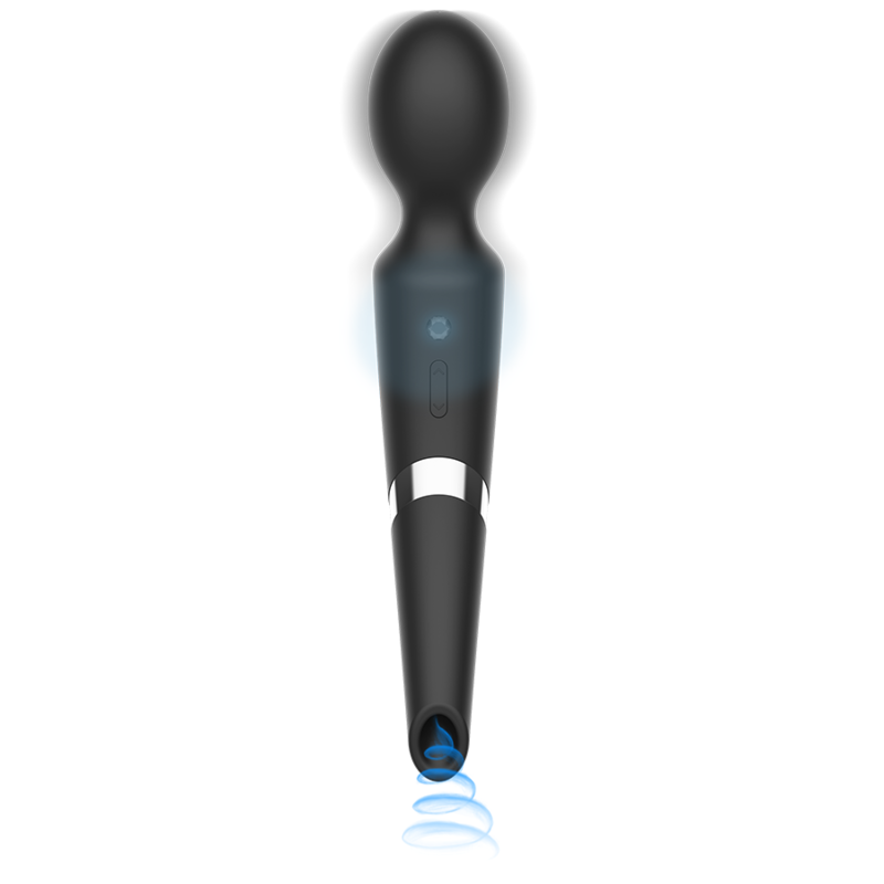 BLACK&SILVER - MASSEUR ET ASPIRATION RECHARGEABLE EN SILICONE BECK NOIR - Sensualia