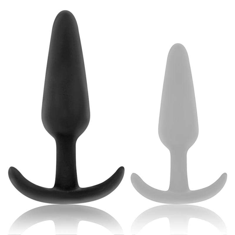 BLACK&SILVER - PLUG ANAL EN SILICONE KAEL AVEC POIGNÉE MOYENNE - Sensualia