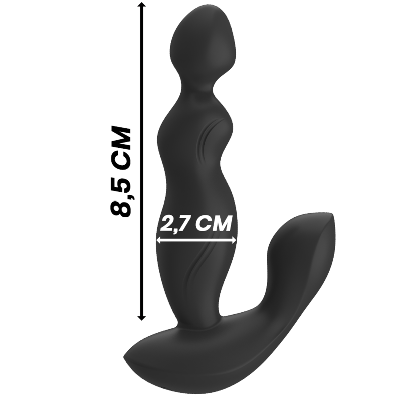 BLACK&SILVER - TÉLÉCOMMANDE EN SILICONE POUR PLUG ANAL CORA - Sensualia