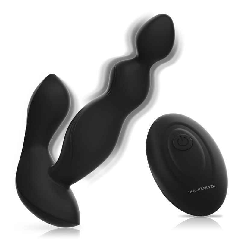 BLACK&SILVER - TÉLÉCOMMANDE EN SILICONE POUR PLUG ANAL CORA - Sensualia