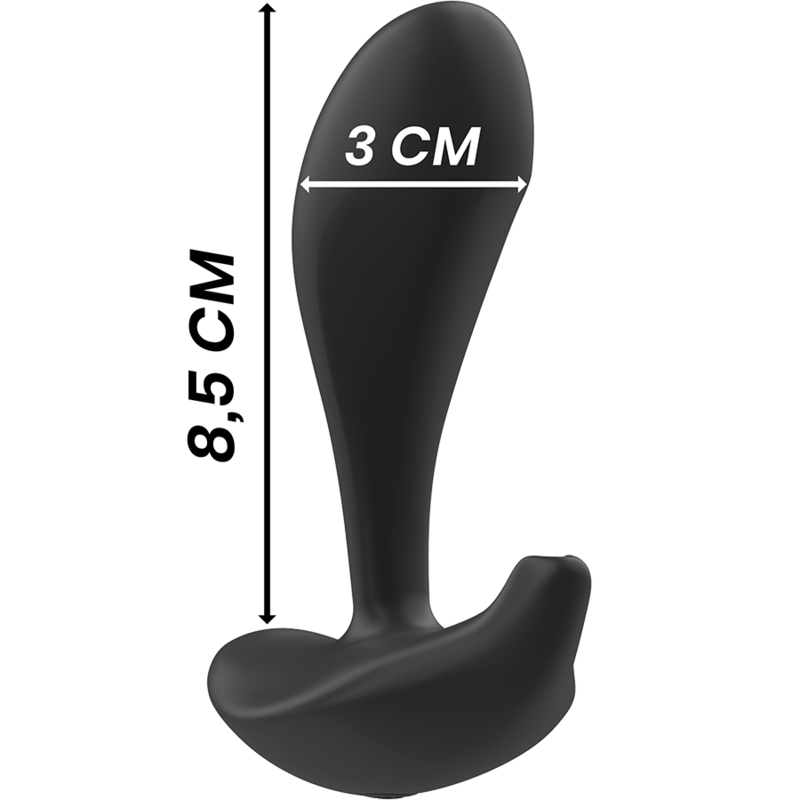 BLACK&SILVER - TÉLÉCOMMANDE EN SILICONE POUR PLUG ANAL DWAYNE - Sensualia