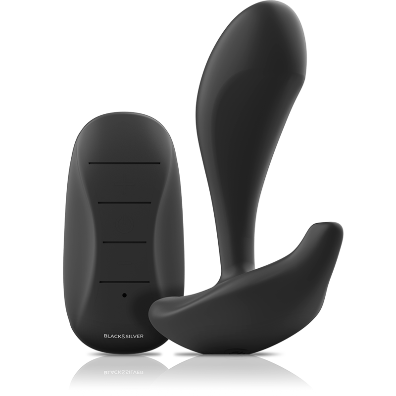 BLACK&SILVER - TÉLÉCOMMANDE EN SILICONE POUR PLUG ANAL DWAYNE - Sensualia