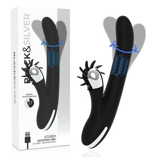 BLACK&SILVER - VIBE DE ROTATION DE TEMPÊTE DE LAPIN - Sensualia