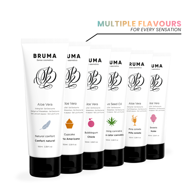 BRUMA - GEL GLISSANT À L''ALOE VERA SAVEUR CUPCAKE 100 ML - Sensualia