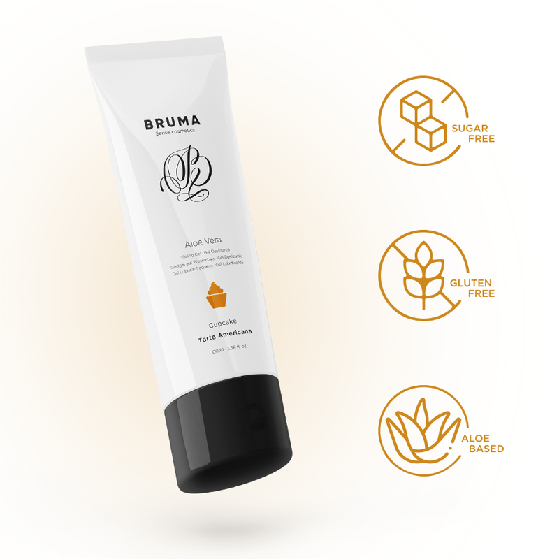 BRUMA - GEL GLISSANT À L''ALOE VERA SAVEUR CUPCAKE 100 ML - Sensualia