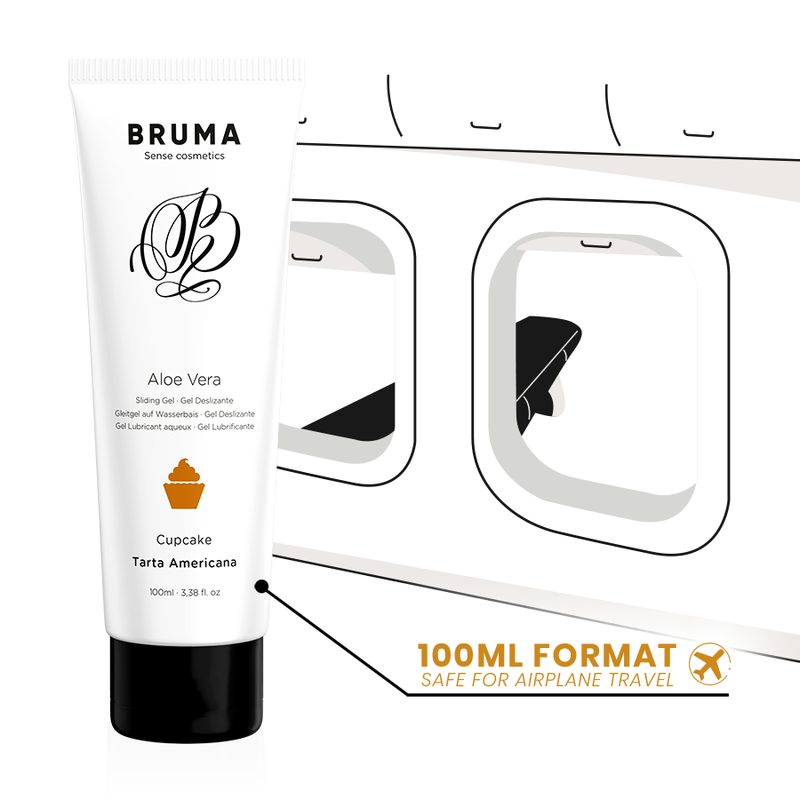 BRUMA - GEL GLISSANT À L''ALOE VERA SAVEUR CUPCAKE 100 ML - Sensualia