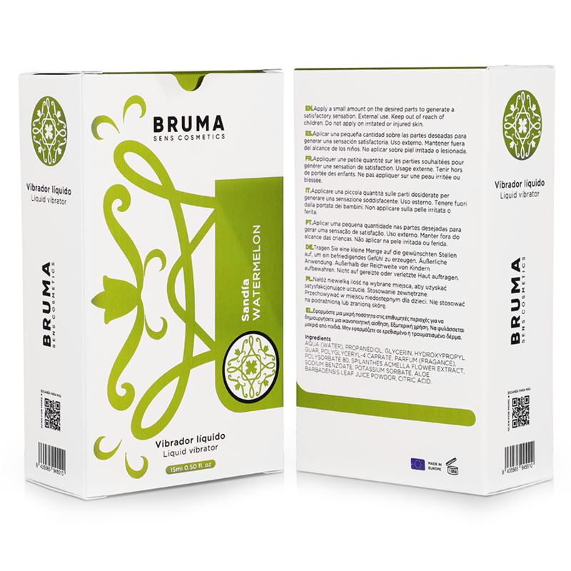 BRUMA - VIBRATEUR LIQUIDE ULTRA GLISSANT Pastèque 15 ML - Sensualia