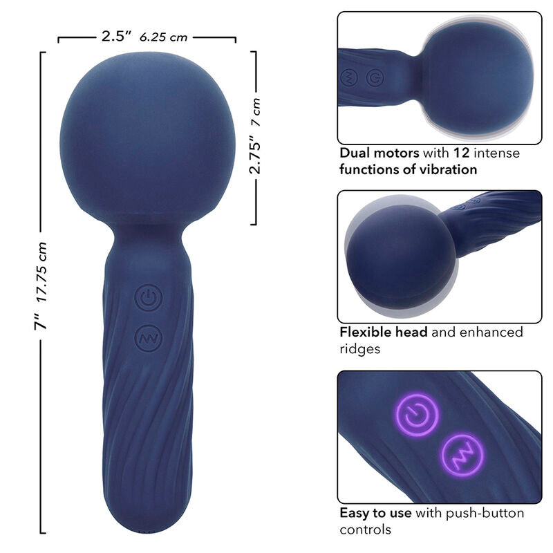 CALEXOTICS - CHARISMA SEDUCTION MASSEUR 12 FONCTIONS 17,75 CM X 6,25 CM VIOLET - Sensualia