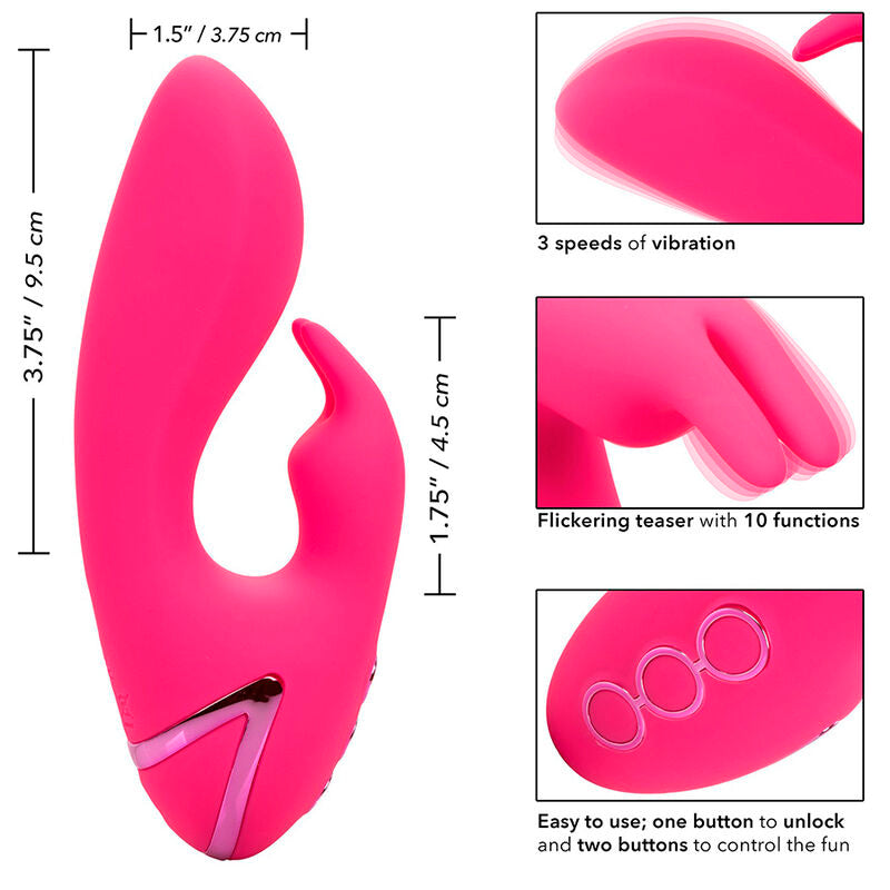 CALEXOTICS - DONC. VIBRATEUR CAL SUNSHINE RABBIT FUCHSIA PAR CALIFORNIA DREAMING - Sensualia