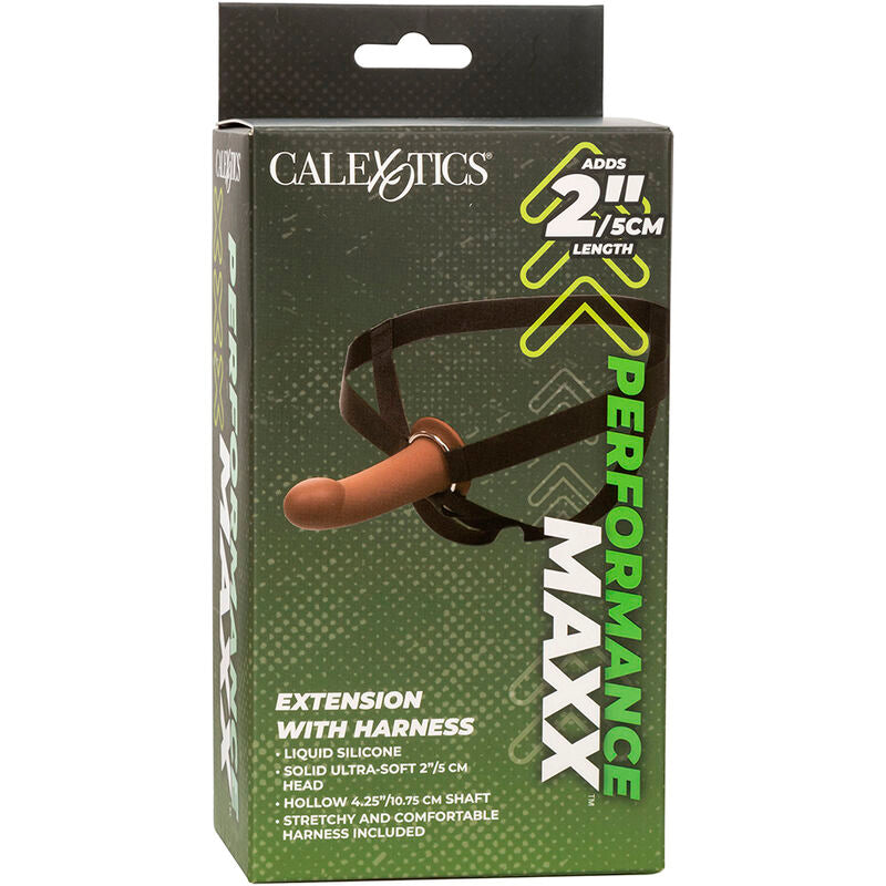 CALEXOTICS - EXTENSION PERFORMANCE MAXX AVEC HARNAIS PEAU BRUN - Sensualia