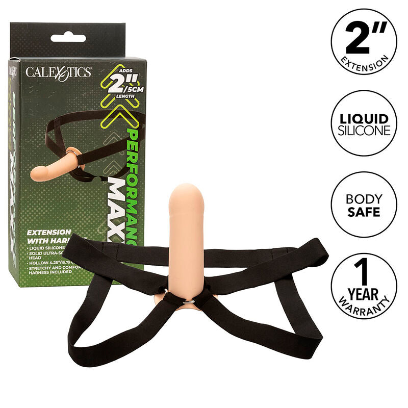 CALEXOTICS - EXTENSION PERFORMANCE MAXX AVEC HARNAIS PEAU CLAIRE - Sensualia