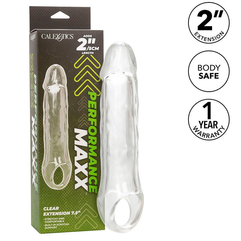 CALEXOTICS - EXTENSION PERFORMANCE MAXX CLEAR 7,5 TRANSPARENTE - Sensualia