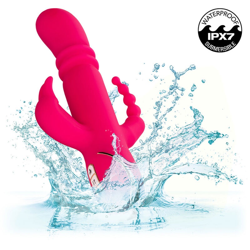CALEXOTICS - JACK FANTASY TRIPLE VIBRATEUR CHAUFFANT LAPIN ROSE - Sensualia