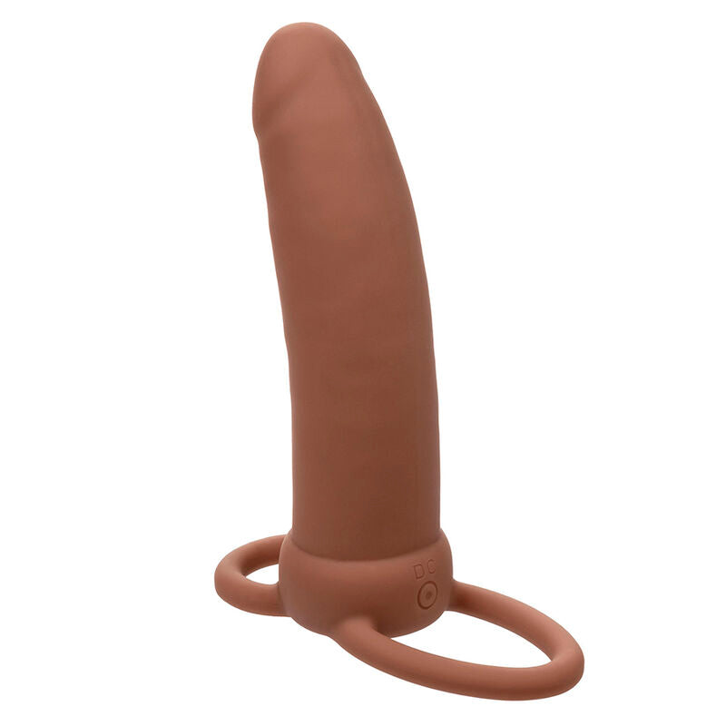CALEXOTICS - MAXX THICK DOUBLE PÉNÉTRATEUR 10 VIBRATIONS MARRON - Sensualia