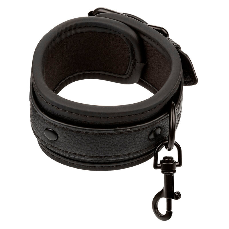 CALEXOTICS - NOCTURNAL CHEVILLES RÉGLABLES EN CUIR NOIR - Sensualia