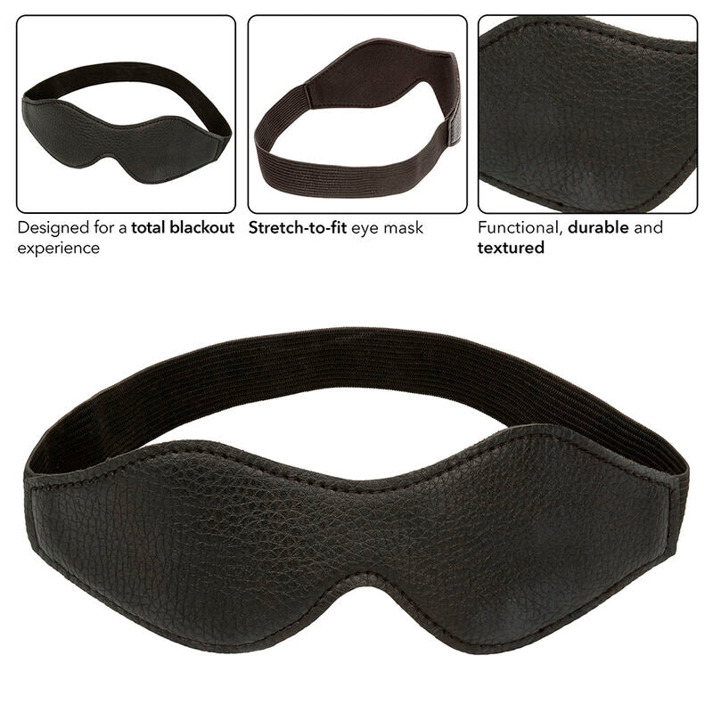 CALEXOTICS - NOCTURNAL MASQUE POUR LES YEUX EN CUIR PVC NOIR - Sensualia