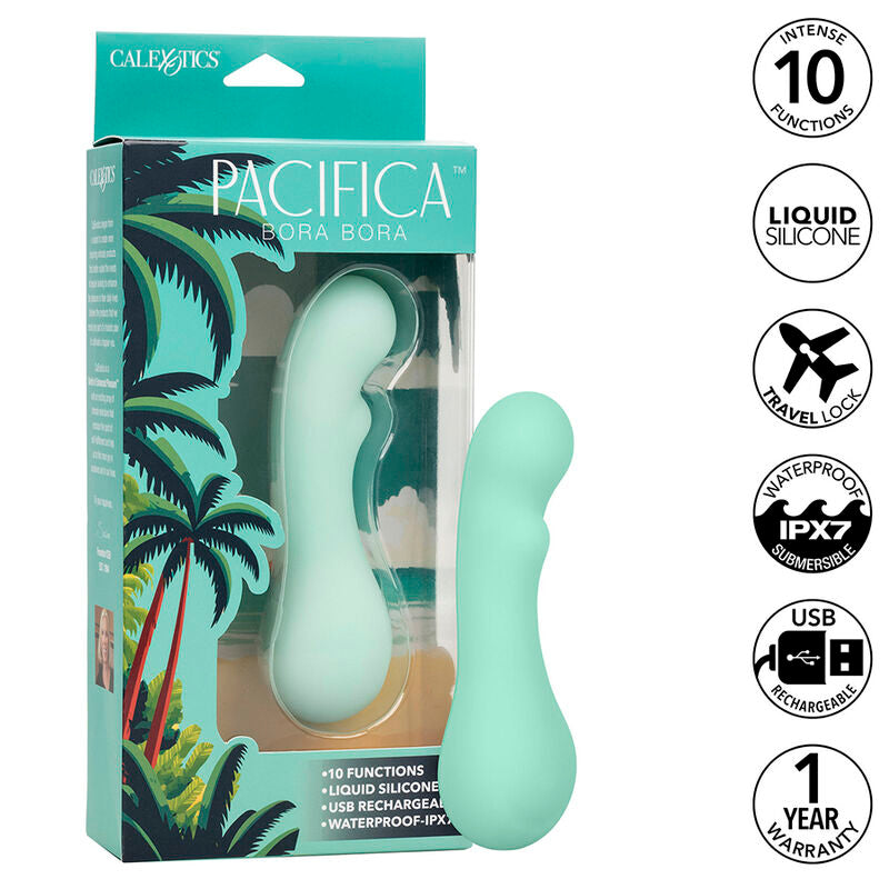 CALEXOTICS - PACIFICA BORA BORA ESTIMULATEUR POINT G 10 VIBRATIONS AQUA - Sensualia