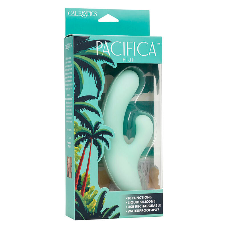 CALEXOTICS - PACIFICA FIJI VIBRATEUR & ESTIMULATEUR POINT G 10 VIBRATIONS AQUA - Sensualia