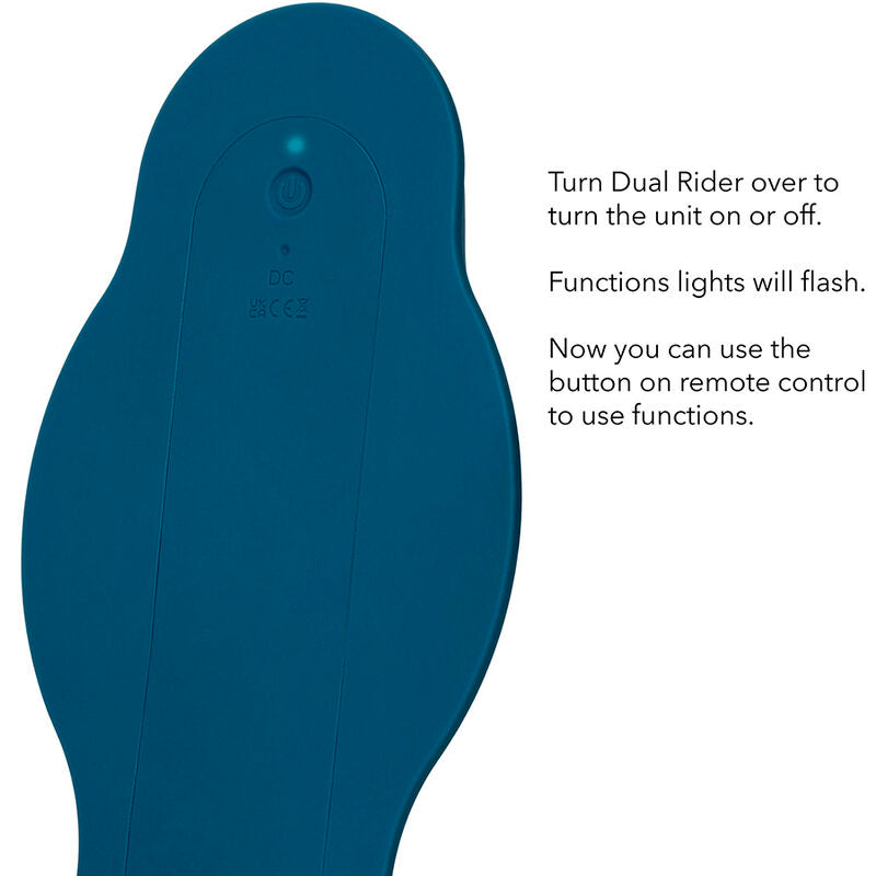 CALEXOTICS - RIDER MASSAGER DOUBLE MOTEUR TÉLÉCOMMANDE BLEU - Sensualia